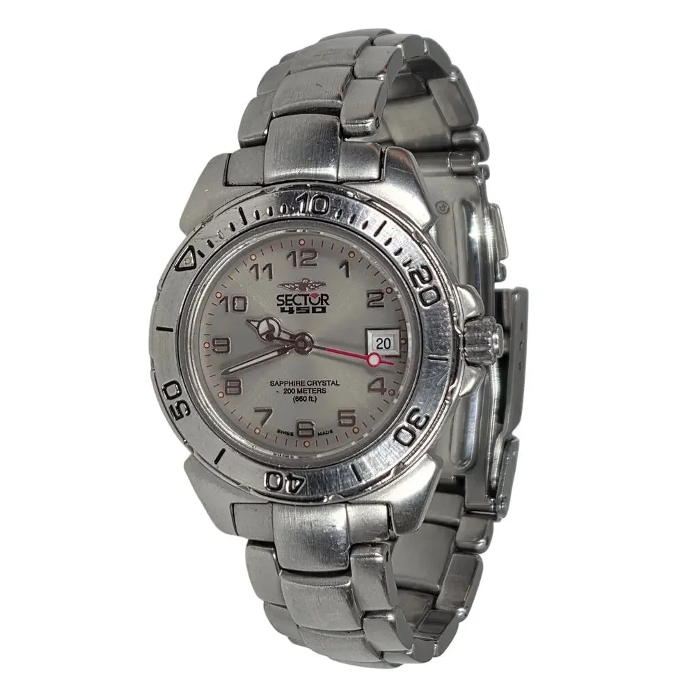 SECTOR 450 STAINLESS DIVER WATCH – VINTAGE 90's – SWISS MADE – SAPPHIRE CRYSTAL